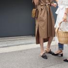 Open-placket Dip-back Shirtdress With Sash