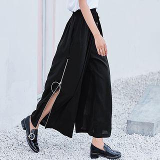 Side Zip Wide Leg Pants