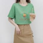 Short-sleeve Cupcake Print T-shirt