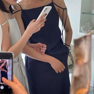 Lace-up Panel Sleeveless Dress