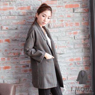 Check Drop Shoulder Suit Coat