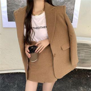 Plain Blazer / Plain Skinny Skirt