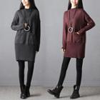 Pocketed Long-sleeve Knit Dress