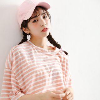 Set: Striped 3/4 Sleeve T-shirt + Shorts