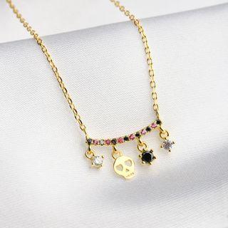 Skull Necklace Gold - One Size