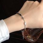 Block Alloy Bracelet Silver - One Size