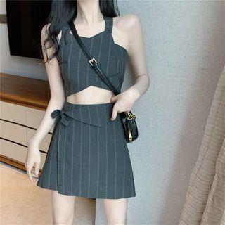 Sleeveless Striped Top / Skirt