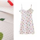 Spaghetti-strap Fruit Print Mini Sundress