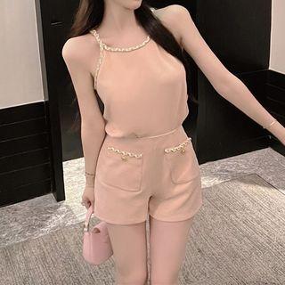 Contrast Trim Camisole Top / Shorts