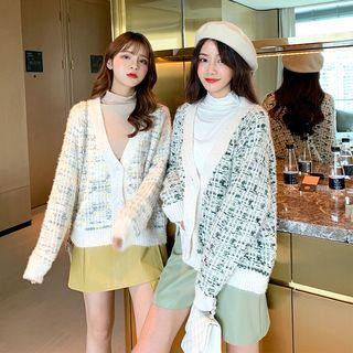 Tweed V-neck Cardigan