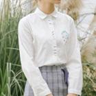Long-sleeve Cloud Embroidered Shirt