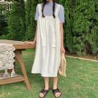 Short-sleeve T-shirt / Midi A-line Jumper Dress