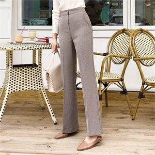 Houndstooth Boot-cut Pants