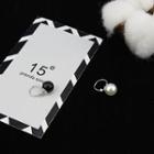 Faux Pearl Ear Cuff One Piece - Black - One Size