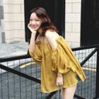 Off-shoulder Loose-fit Blouse