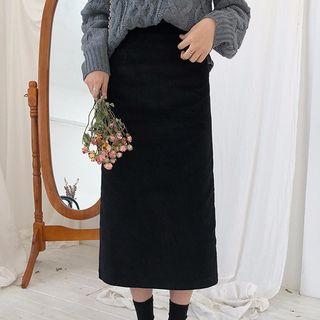 A-line Midi Corduroy Skirt
