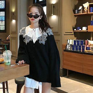 Embroidered Shirt / V-neck Cardigan