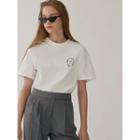 Short-sleeve Logo-printed T-shirt (white)