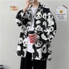 Panda Print Zip-up Jacket
