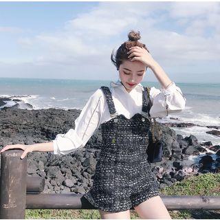 Buff Sleeve Shirt / Tweed Jumper Shorts