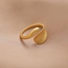 Matte Alloy Open Ring Yellow - One Size