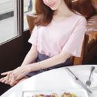 Scoop-neck Loose-fit T-shirt