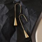 Gold Plated Horn Shaped Earrings 1 Pair - Gold - One Size