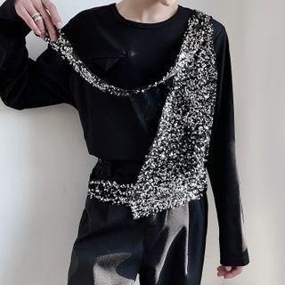 Sequined Accent Vest