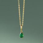 Droplet Rhinestone Pendant Sterling Silver Necklace S925 Silver Necklace - One Size