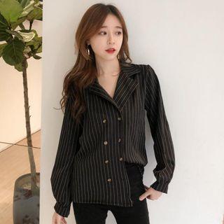 Striped Double Breasted Jacket