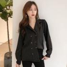 Striped Double Breasted Jacket