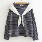 Pinstriped Long-sleeve T-shirt
