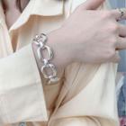 Chunky Alloy Bracelet Sl0694 - Silver - One Size
