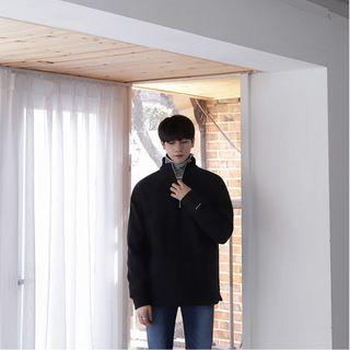 Oversized Wool Blend Anorak Pullover