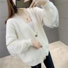 Star Sequined Mesh Cardigan