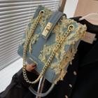 Frayed Crossbody Bag Blue - One Size