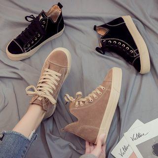 Platform High-top Lace-up Shoes