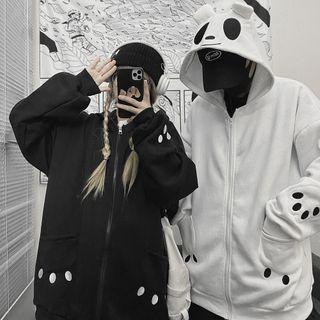 Panda Zipped Hoodie