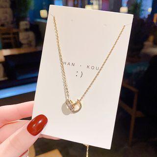 Rhinestone Necklace Hx103 - One Size