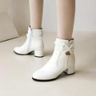 Bow Block-heel Short Boots