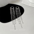 Fringed Stud Earring 1 Pair - Silver - One Size