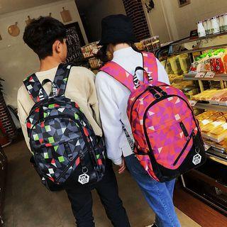 Set: Patterned Shoulder Bag + Backpack