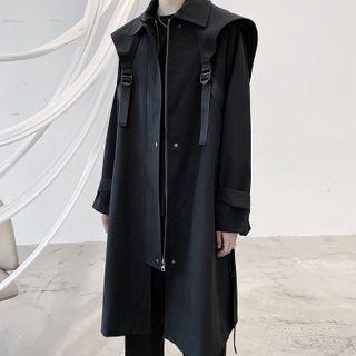 Collared Midi Zip-up Coat
