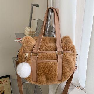 Pom Pom Fleece Tote Bag