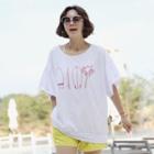 Balloon-sleeve Printed Cover-up Top