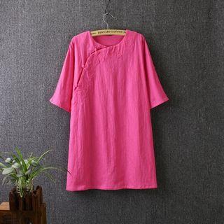Linen Cotton Short-sleeve Top