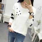 Star Embroidered Long-sleeve T-shirt