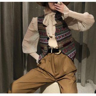 Vintage Flower Print Vest