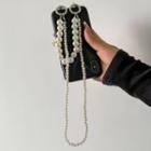Beaded Layered Hand Chain Silver - One Size