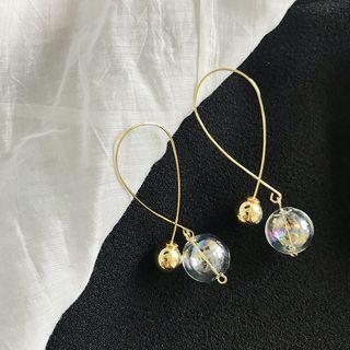 Bubble Glass Drop Earring Silver - One Size
